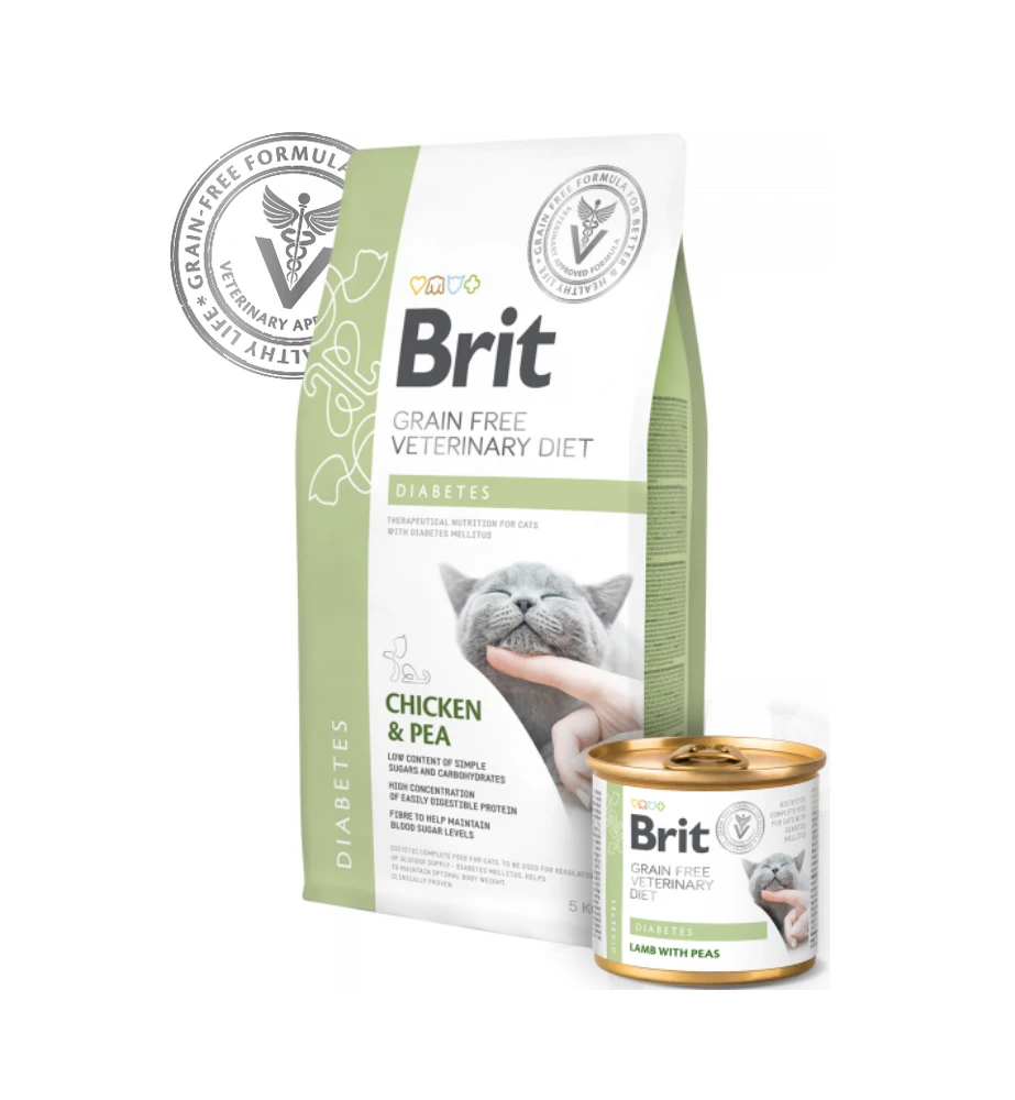 Brit Grain Free Veterinary Diet Diabetes Blik - 6 X 200 Gram - Afbeelding 2