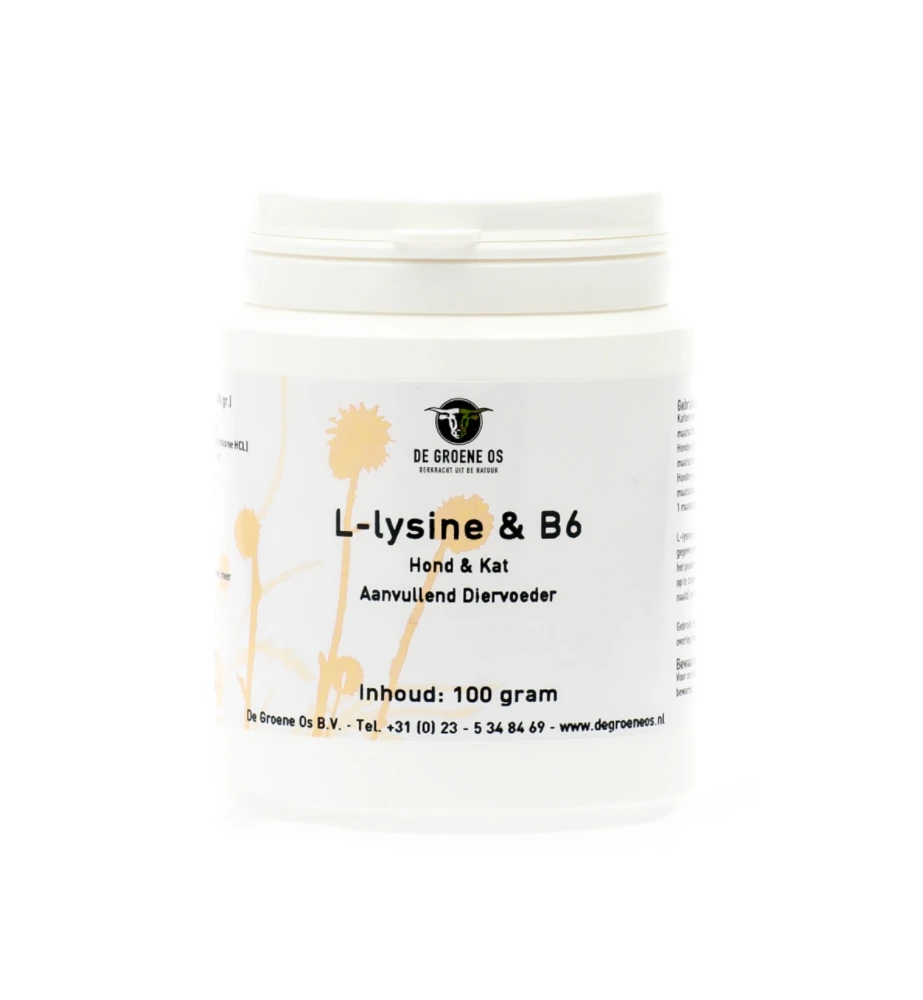De Groene Os L-Lysine & B6 - 100 Gram