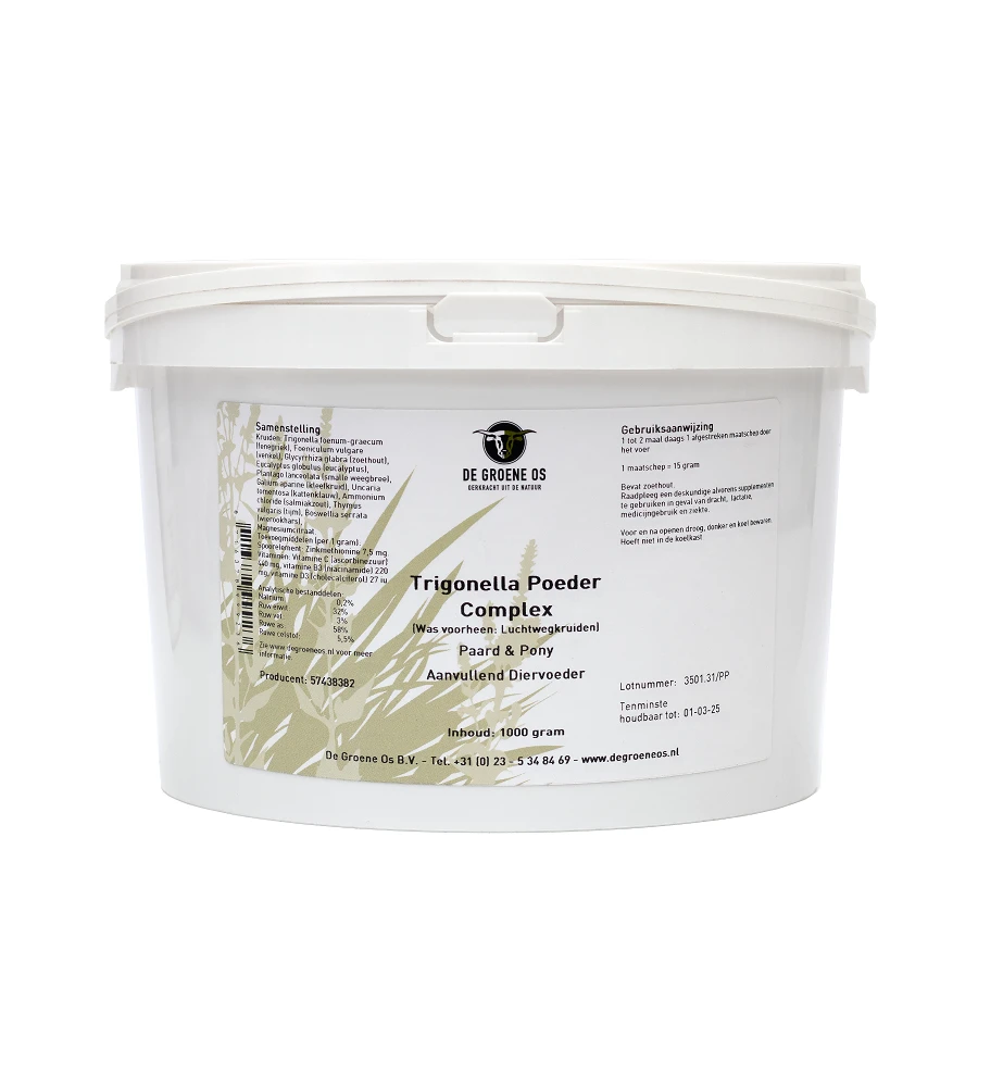 De Groene Os Trigonella Poeder Complex Paard & Pony - 1 Kg